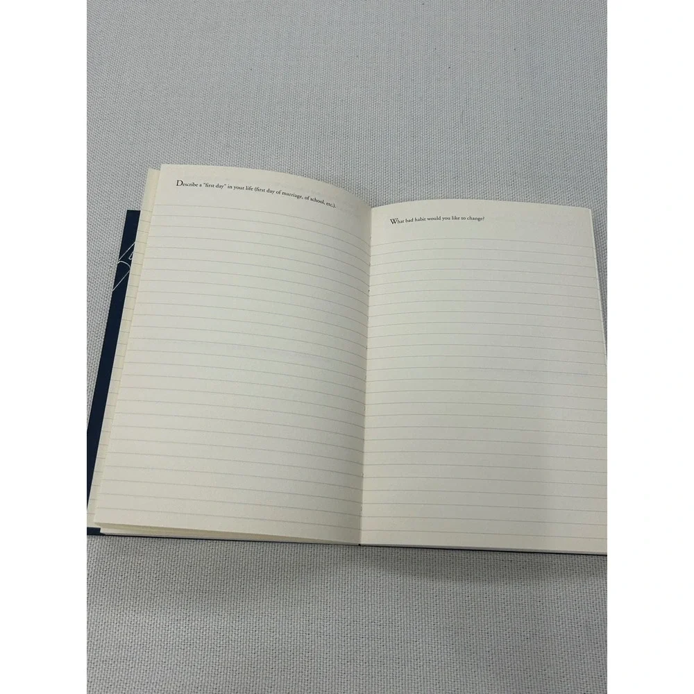 Piccadilly 300 Writing Prompts Guided Journal Navy Blue Paperback‎ Creative